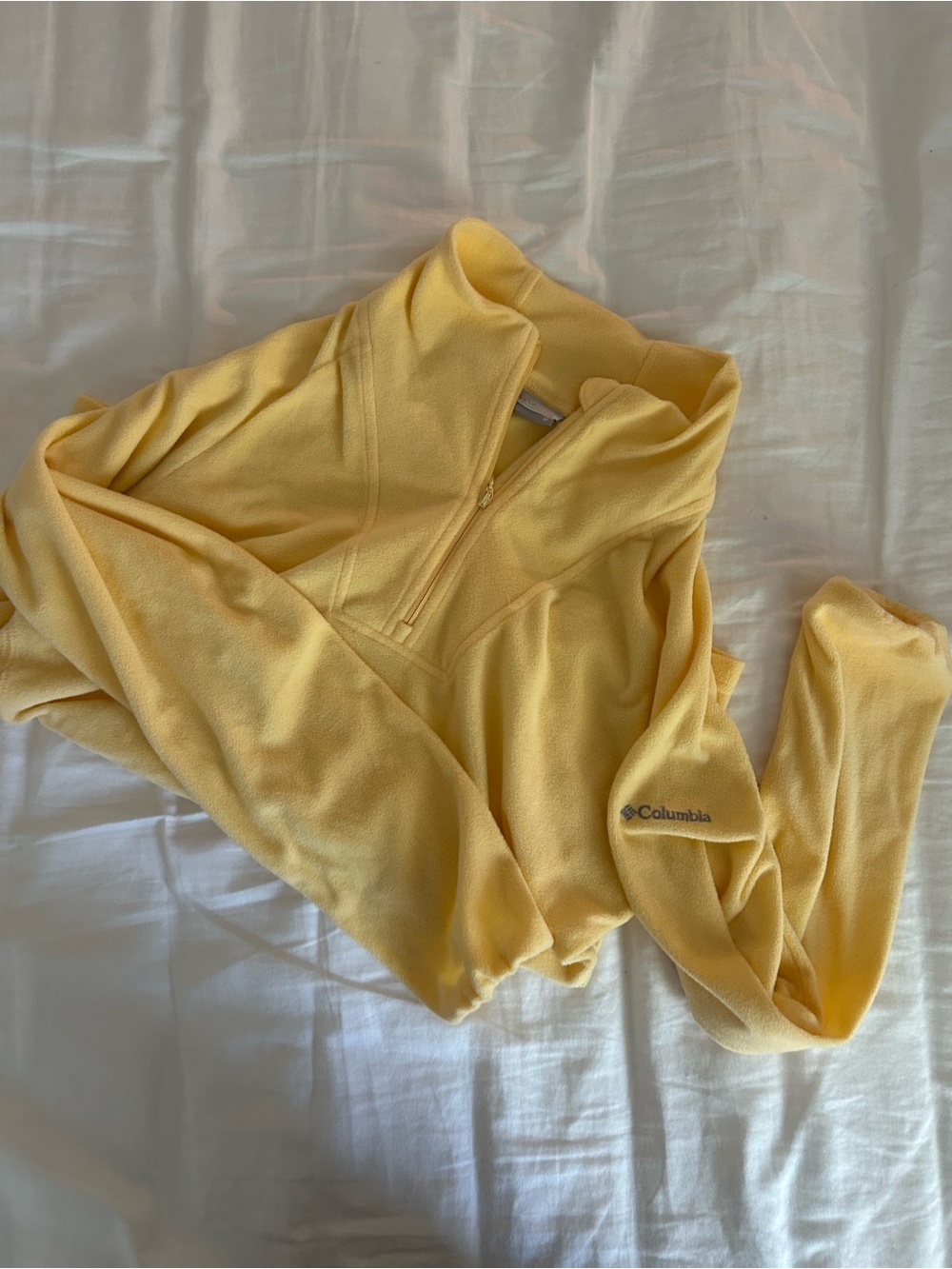 Columbia Women's Pale Butter Yellow Quarter-Zip Fleece Pullover
